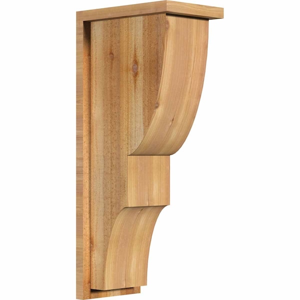 Ekena Millwork Ridgewood Rough Sawn Corbel w/Backplate, Western Red Cedar, 8"W x 12"D x 28"H COR08X12X28RID01RWR - main